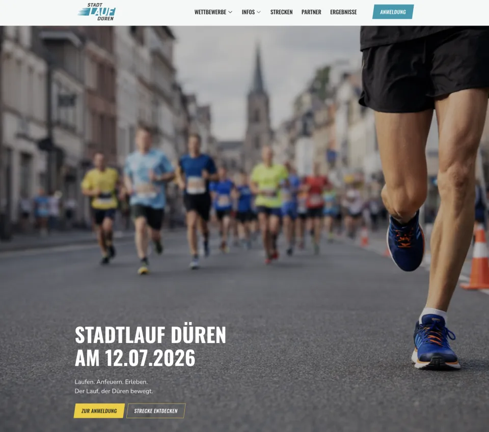 Website preview for Stadtlauf Düren